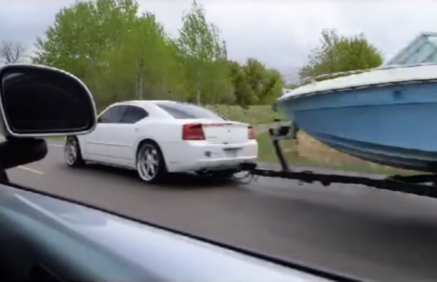 cummins charger pulling a boat